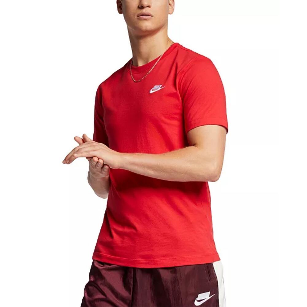 Nike The Tee Nike Men's Sportswear Club T-Shirt SMALL Red